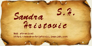 Sandra Hristović vizit kartica